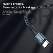 Cavo di ricarica rapida Yesido CA96 3A 66W da USB-C/tipo-C a USB-C/tipo-C, lunghezza: 1,2 m, CA96