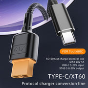 Cavo dati da USB-C/tipo-C a XT60, lunghezza: 50 cm, 50cm