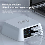 Stazione di ricarica wireless F96 100W con 3 porte USB