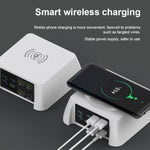 Stazione di ricarica wireless F96 100W con 3 porte USB