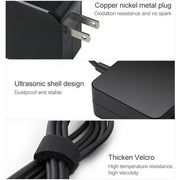 Caricabatterie portatile con adattatore di alimentazione USB-C/Type-C da 65 W per laptop con cavo di ricarica Type-C, presa americana, 65W US Plug /Black