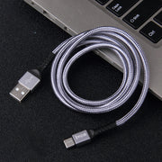 Cavo dati di ricarica rapida intrecciato IVON CA89 2.1A da USB a USB-C / Type-C, lunghezza cavo: 1 m, USB-C / Type-C