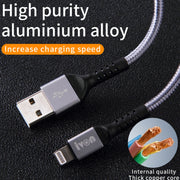 Cavo dati di ricarica rapida intrecciato IVON CA89 2.1A da USB a USB-C / Type-C, lunghezza cavo: 1 m, USB-C / Type-C