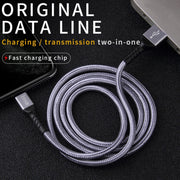 Cavo dati di ricarica rapida intrecciato da USB a micro USB IVON CA89 2.1A, lunghezza cavo: 1 m, Micro USB