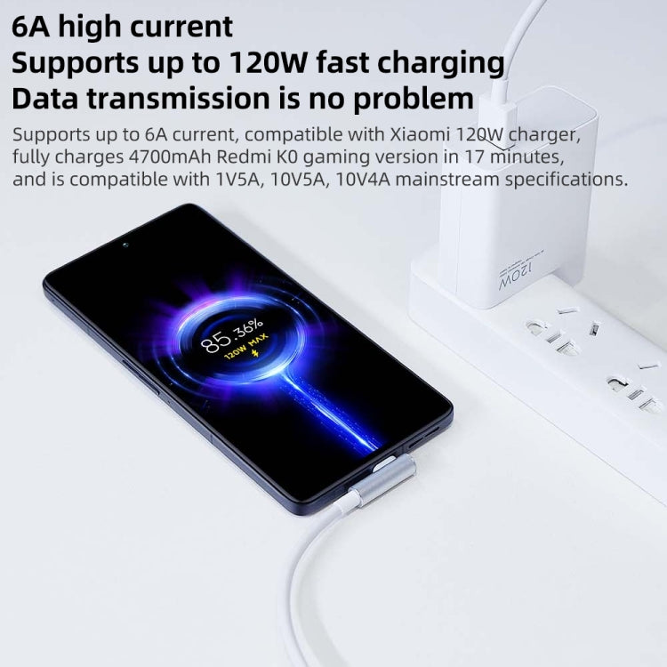 Cavo ricarica rapida Xiaomi USB-A a USB-C 6A 1,5 m