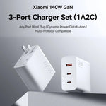 Caricabatterie rapido Xiaomi GaN 140W 3 porte USB-C e USB