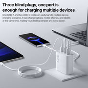 Set caricabatterie rapido GaN a tre porte originale Xiaomi 140 W 1 x USB + 2 x USB-C / Type-C, presa americana, 140W GaN Fast Charger Set