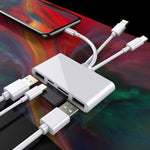 Adattatore 5 in 1 per iPhone e iPad con USB e schede SD