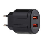 Caricatore da viaggio USB doppia porta 5V 2.4A