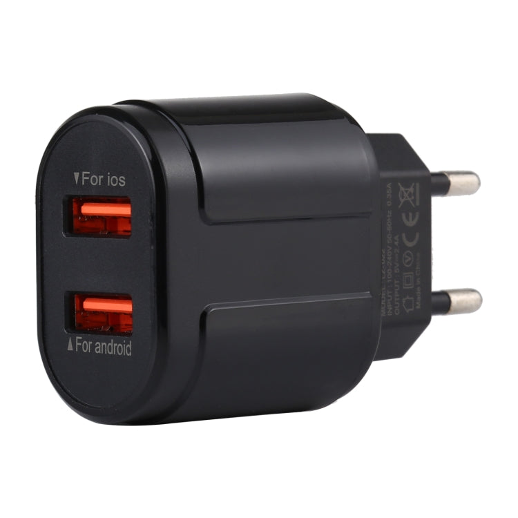 Caricatore da viaggio USB doppia porta 5V 2.4A