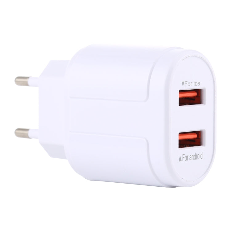 Caricatore da viaggio USB doppia porta 5V 2.4A