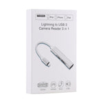 Adattatore 3 in 1 per lettore fotocamera compatibile iOS