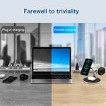Caricabatterie wireless magnetico 3 in 1 15W per smartphone e App