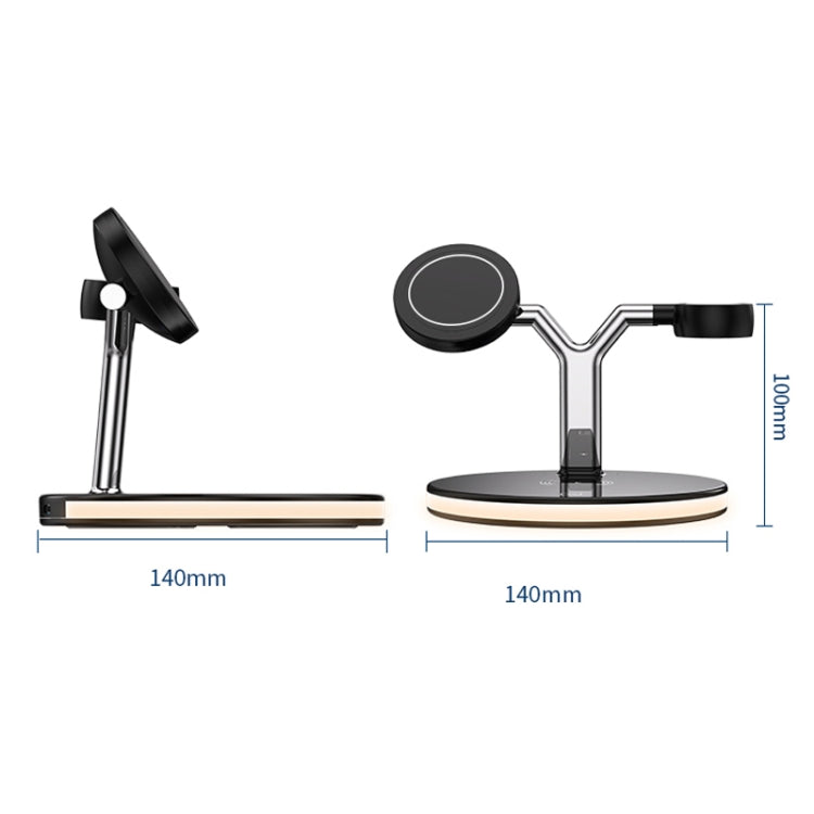 Caricabatterie wireless magnetico 3 in 1 15W per smartphone e App