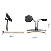 Caricabatterie wireless magnetico 3 in 1 15W