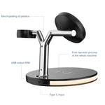 Caricabatterie wireless magnetico 3 in 1 15W per smartphone e App