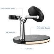 Caricabatterie wireless magnetico 3 in 1 15W