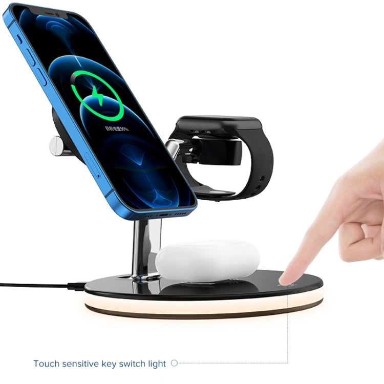 Caricabatterie wireless magnetico 3 in 1 15W per smartphone e App