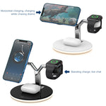 Caricabatterie wireless magnetico 3 in 1 15W per smartphone e App