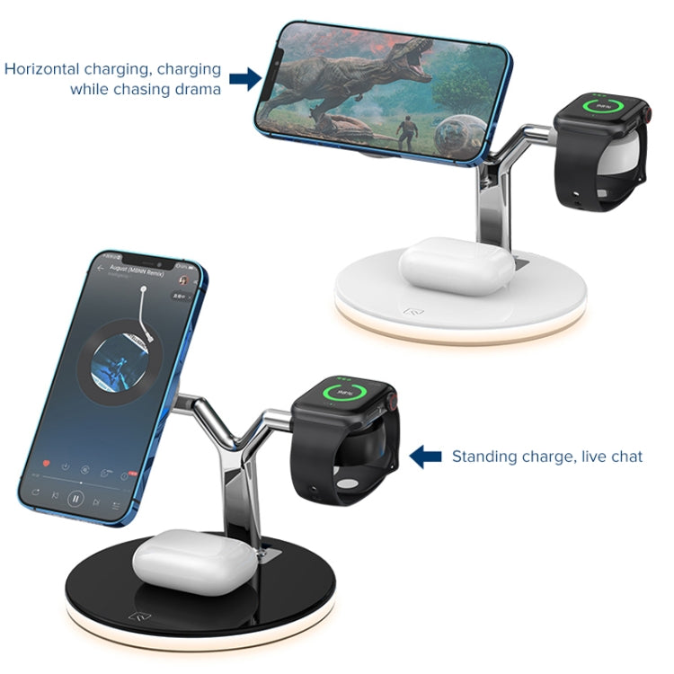 Caricabatterie wireless magnetico 3 in 1 15W per smartphone e App