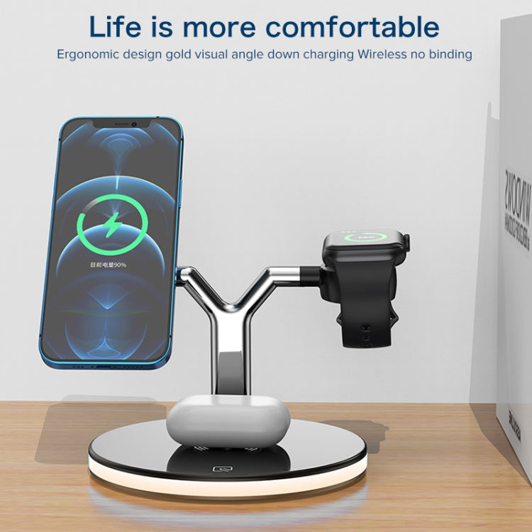 Caricabatterie wireless magnetico 3 in 1 15W per smartphone e App