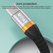 IVON CA79 5A Type-C / USB-C Cavo dati di ricarica rapida intrecciato in lega di alluminio per Huawei, lunghezza: 1 m