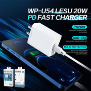 Caricabatterie rapido PD WK WP-U54 Max 20W