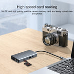 Adattatore HUB USB-C 9 in 1 con RJ45, HDMI, VGA, SD/TF