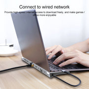 RJ45 11 in 1 + PD da 87 W + SD/TF + USBx3+ HDMI + VGA + adattatore HUB da 3,5 mm ad AUX di tipo C, 11 in 1