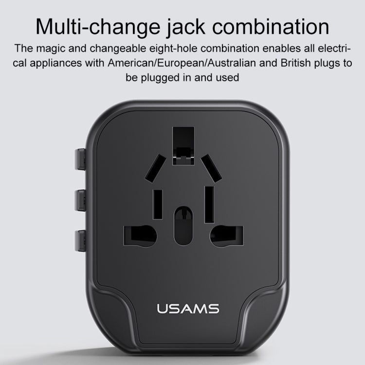 USAMS US-CC173 T55 12W Universal Multi-Plug Travel Charger, US-CC173 T55