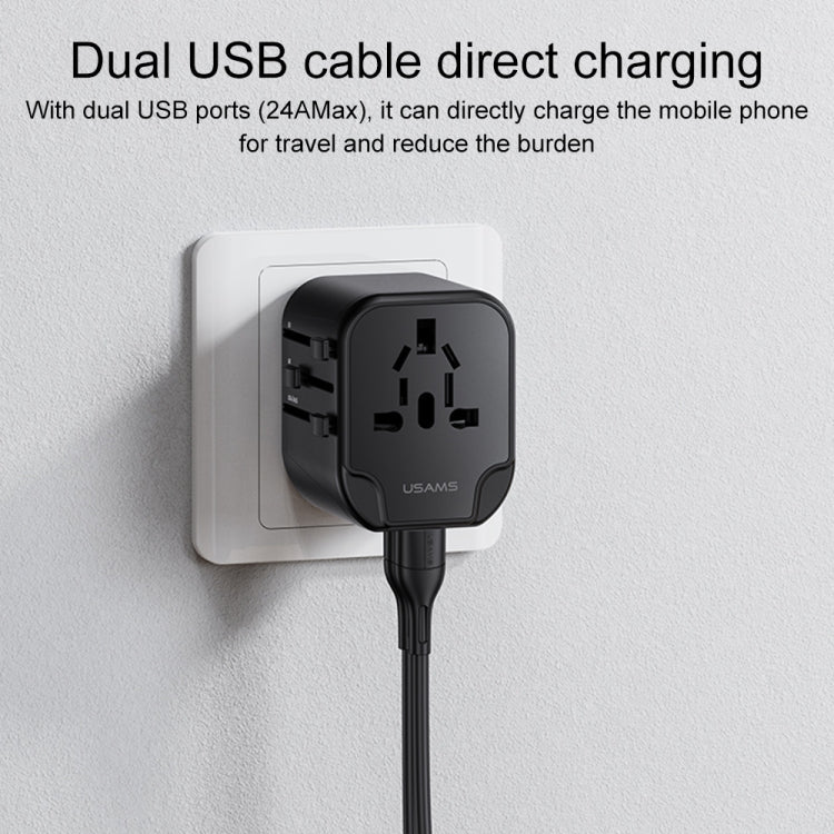 Caricabatterie da viaggio universale USAMS 12W con doppia porta U