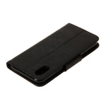 Custodia in pelle per iPhone X e XS con chiusura orizzontale