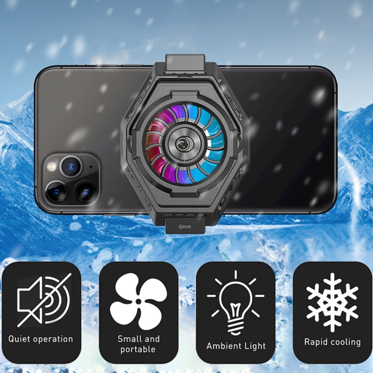 Ventola di raffreddamento con morsetto posteriore per radiatore a semiconduttore per giochi con trasmissione in diretta per telefono cellulare MB-F3