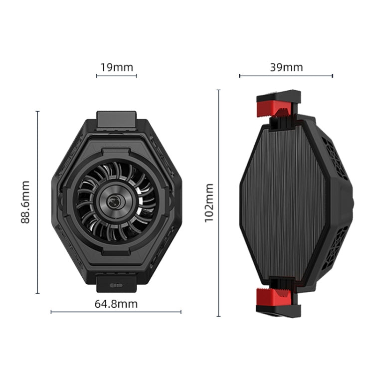 Ventola di raffreddamento con morsetto posteriore per radiatore a semiconduttore per giochi con trasmissione in diretta per telefono cellulare MB-F3