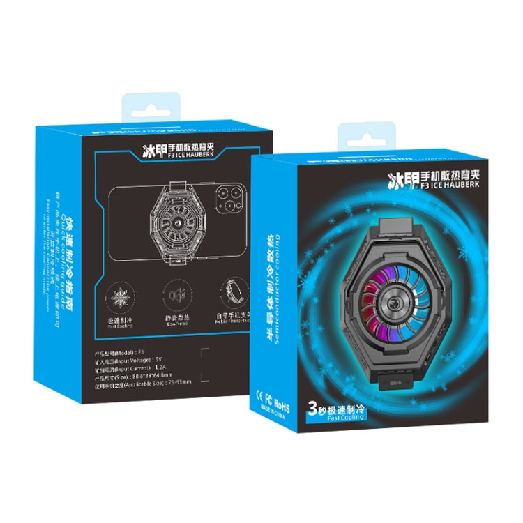 Ventola di raffreddamento con morsetto posteriore per radiatore a semiconduttore per giochi con trasmissione in diretta per telefono cellulare MB-F3