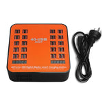WLX-840 Stazione di ricarica intelligente con display digitale USB da 200 W 40 porte AC100-240 V, spina AU (nero + arancione), AU Plug