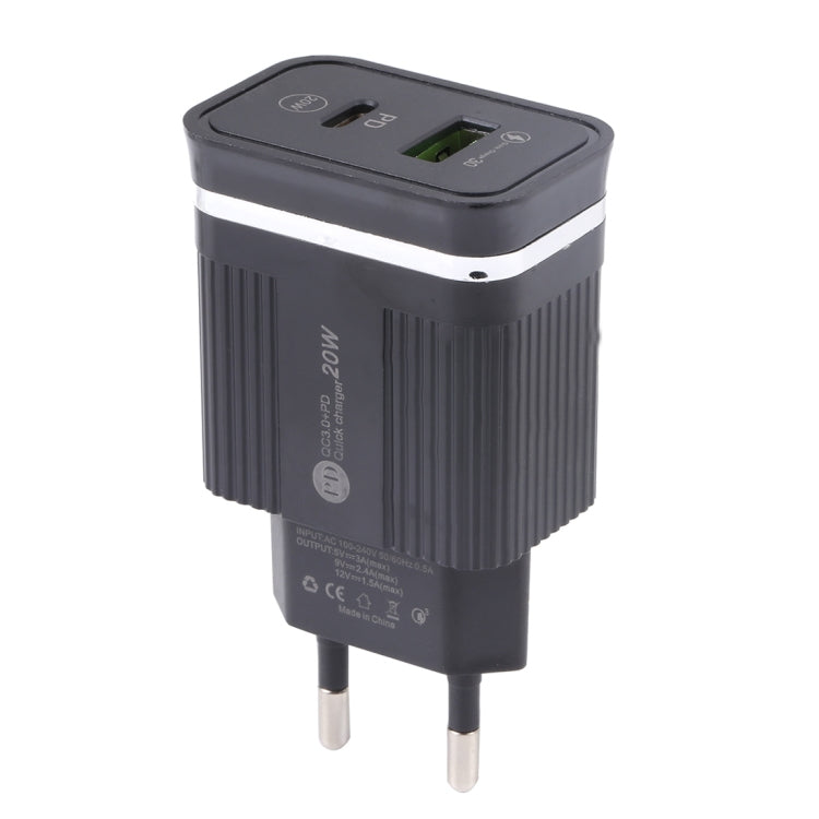 Caricabatterie rapido USB 20W con spina UE