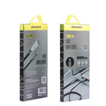 AWEI CL-95 USB a 8 pin portatile a ricarica rapida TPE + cavo dati in lega di alluminio, 2 A, lunghezza: 1 m