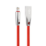 AWEI CL-95 USB a 8 pin portatile a ricarica rapida TPE + cavo dati in lega di alluminio, 2 A, lunghezza: 1 m