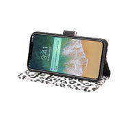 Custodia leopardata per iPhone X con supporto