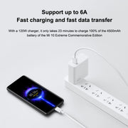 Cavo dati di ricarica rapida originale Xiaomi 6A da USB a USB-C / Type-C, lunghezza: 1 m, 6A, Length: 1m