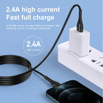 Cavo di ricarica da USB a 8 pin awei CL-115L da 1 m 2,4 A