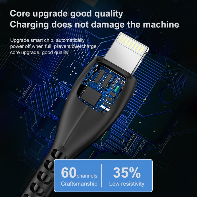 Cavo di ricarica da USB a 8 pin awei CL-115L da 1 m 2,4 A