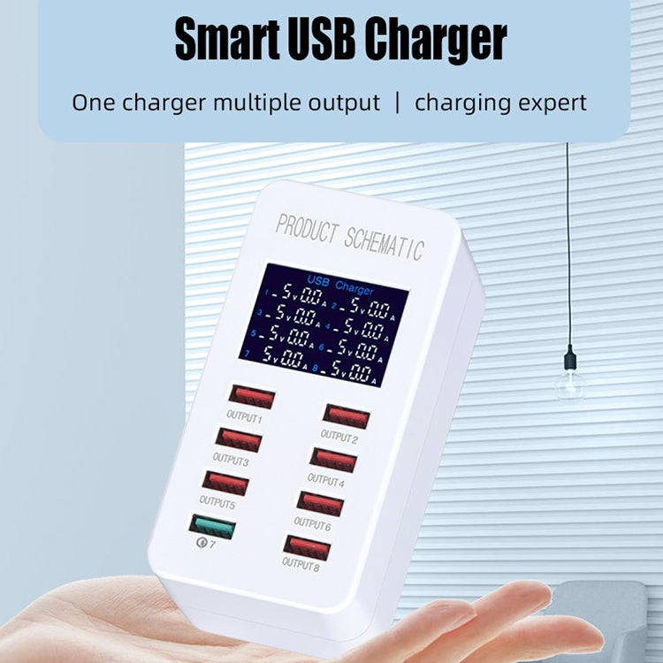 Stazione di ricarica intelligente A8 40W 8 porte USB