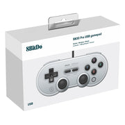 Joystick gamepad cablato USB 8Bitdo SN30 PRO per Swith / Steam / PC, SN30 PRO Wired(Grey)