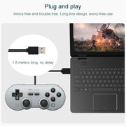 Joystick gamepad cablato USB 8Bitdo SN30 PRO per Swith / Steam / PC, SN30 PRO Wired(Grey)