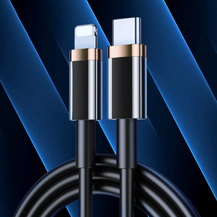 USAMS US-SJ484 U63 Type-C / USB-C a 8 pin PD 20 W Cavo dati di ricarica rapida in lega di alluminio liscio, lunghezza: 1,2 m