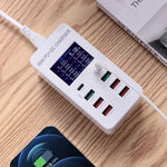 Stazione di ricarica 40W 8 porte USB e Type-C