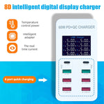 Stazione di ricarica 40W 8 porte USB e Type-C