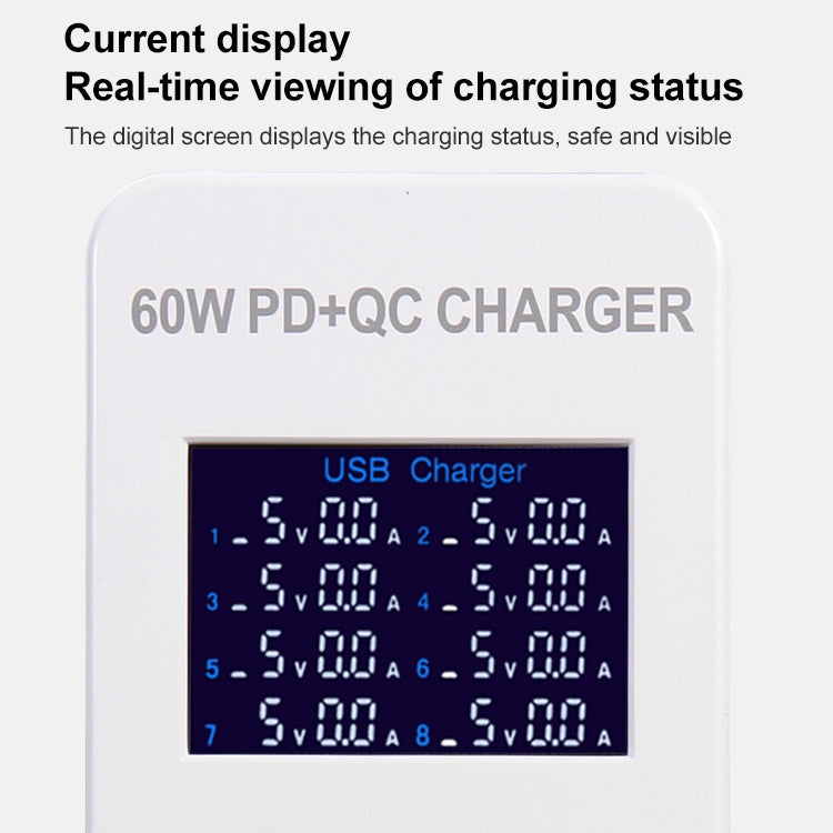 Stazione di ricarica 40W 8 porte USB e Type-C